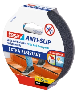 NASTRO ANTISCIVOLO ANTI-SLIP NERO, 25 MM X 5 MT - TESA